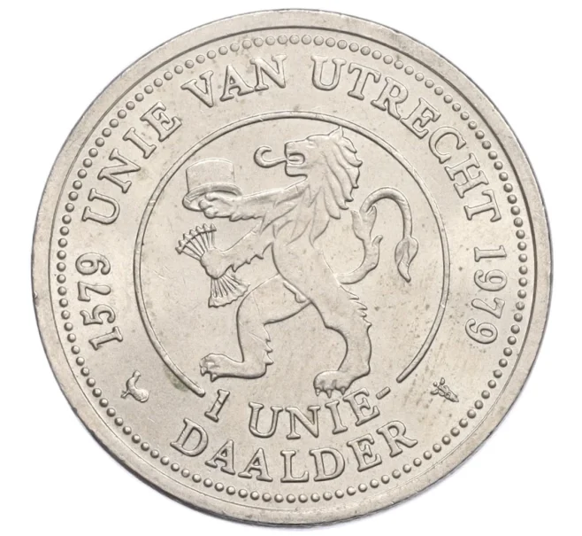 Монетовидный жетон «1 даалдер (гульден) — 400-летие Утрехтского союза» 1979 года Нидерланды (Артикул K12-20670)