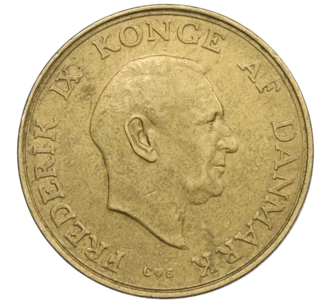Монета 1 крона 1957 года Дания (Артикул K12-20734)