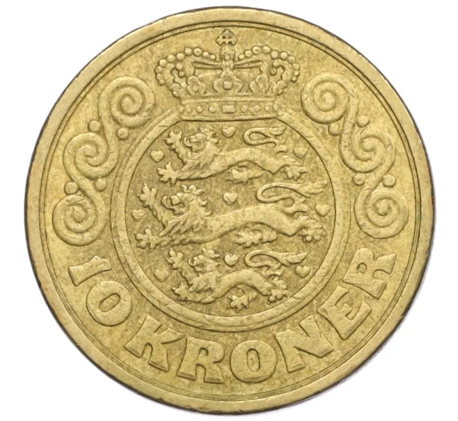 Монета 10 крон 1990 года Дания (Артикул K12-20736)