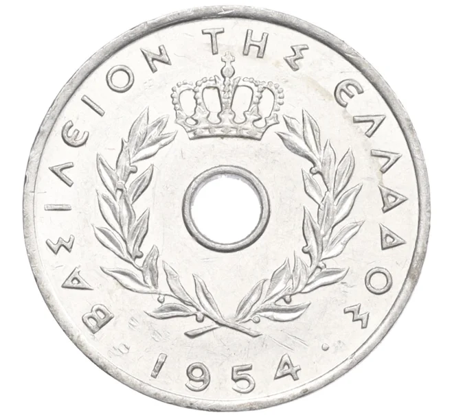 Монета 5 лепт 1954 года Греция (Артикул K12-20742)