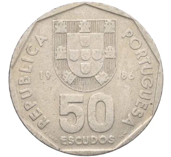 Монета 50 эскудо 1986 года Португалия (Артикул K12-20769)