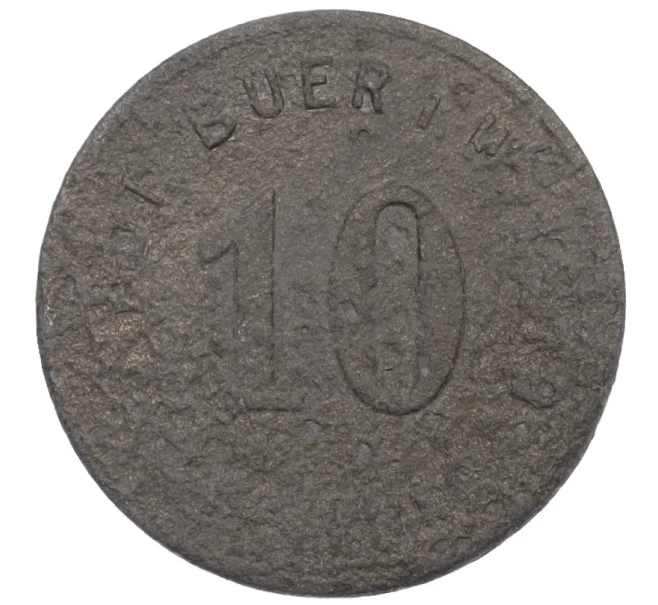 Монета 10 пфеннигов 1919 года Германия — город Бюр (Нотгельд) (Артикул K12-20977)