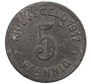 5 пфеннигов 1917 года Германия — город Эльберфельд (Нотгельд)