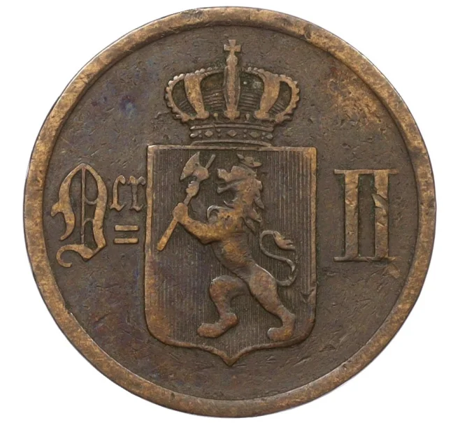 Монета 2 жре 1893 года Норвегия (Артикул K12-21016)