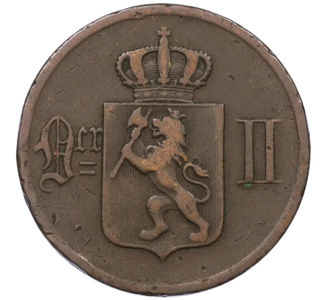 Монета 5 эре 1896 года Норвегия (Артикул K12-21017)