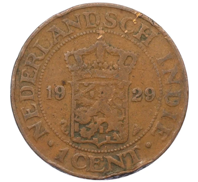 Монета 1 цент 1929 года Голландская Ост-Индия (Артикул K12-21018)