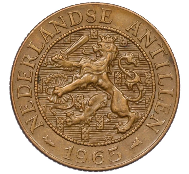 Монета 2 1/2 цента 1965 года Нидерландские Антильские острова (Артикул K12-21027)