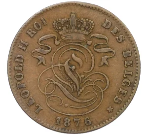 2 сантима 1876 года Бельгия