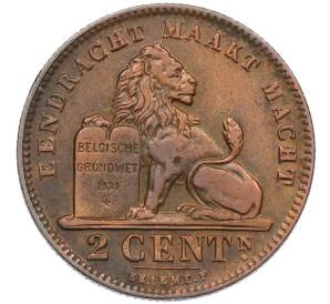 2 сантима 1910 года Бельгия — Фото №2
