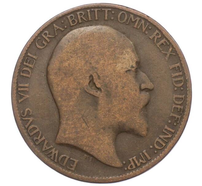 Монета 1/2 пенни 1902 года Великобритания (Артикул K12-21126)