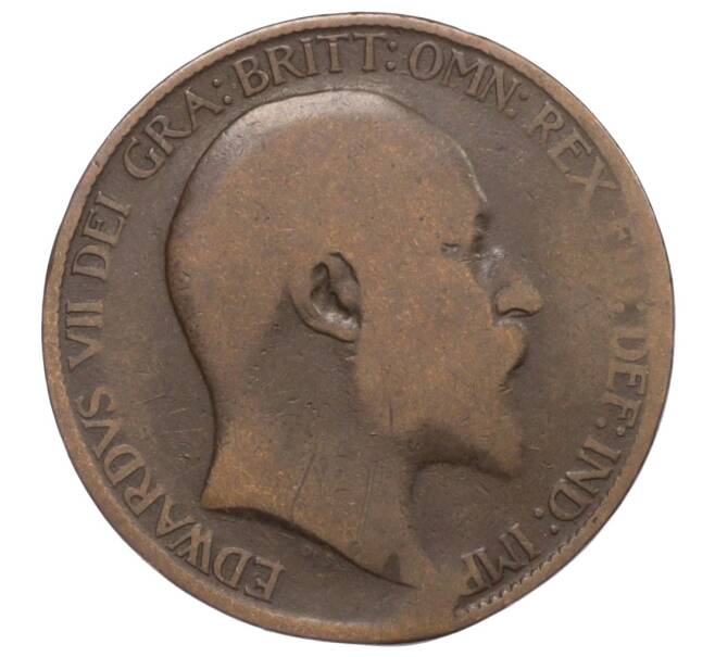 Монета 1/2 пенни 1908 года Великобритания (Артикул K12-21140)