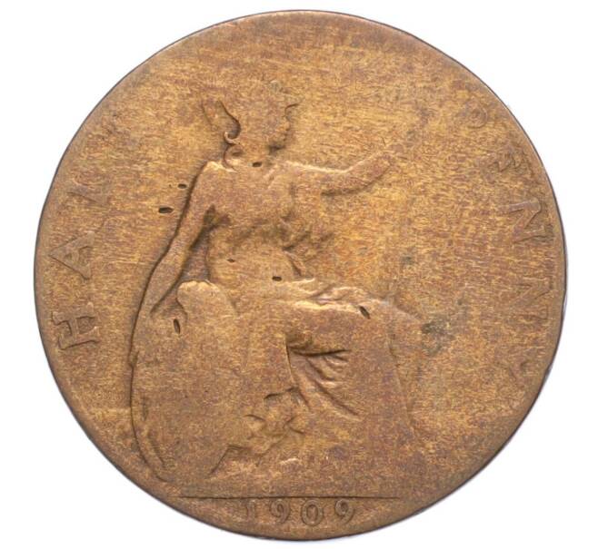 Монета 1/2 пенни 1909 года Великобритания (Артикул K12-21141)