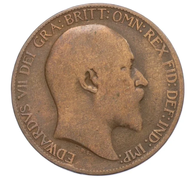 Монета 1/2 пенни 1910 года Великобритания (Артикул K12-21150)