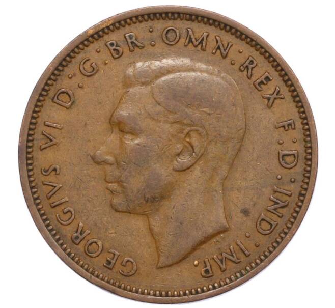 Монета 1/2 пенни 1943 года Великобритания (Артикул K12-21227)