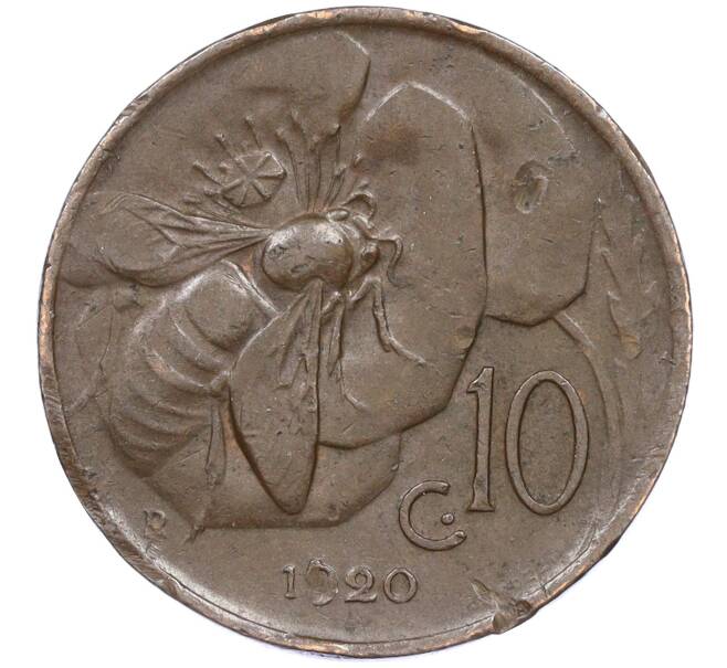 Монета 10 чентезимо 1920 года Италия (Артикул K27-85987)