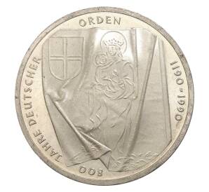 10 марок 1990 года Германия «800 лет Тевтонскому Ордену» — Фото №1