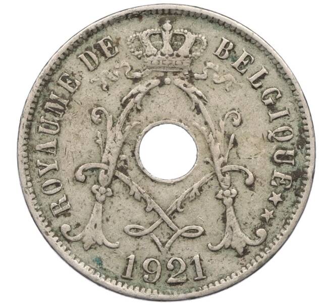 Монета 25 сантимов 1921 года Бельгия — текст на французском (BELGIQUE) (Артикул K27-85997)