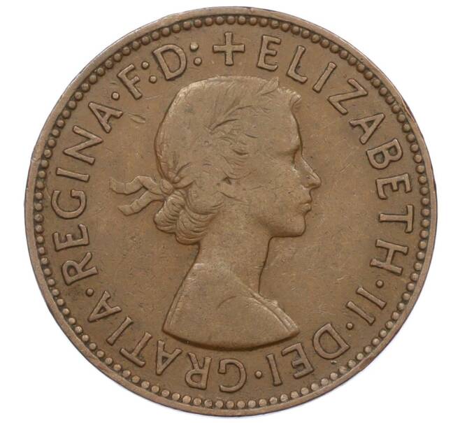 Монета 1/2 пенни 1955 года Великобритания (Артикул K12-21247)