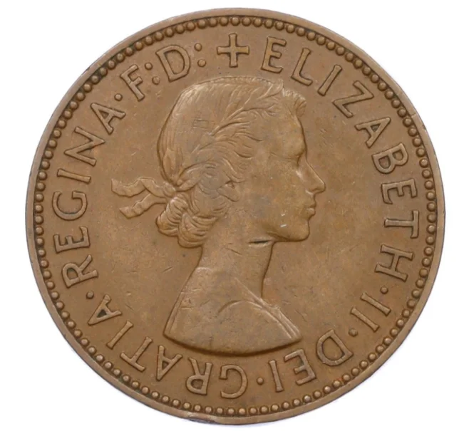 Монета 1/2 пенни 1956 года Великобритания (Артикул K12-21250)