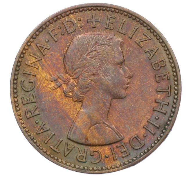 Монета 1/2 пенни 1957 года Великобритания (Артикул K12-21253)
