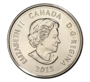 25 центов 2013 года Канада «Война 1812 года — Шарль де Салаберри»