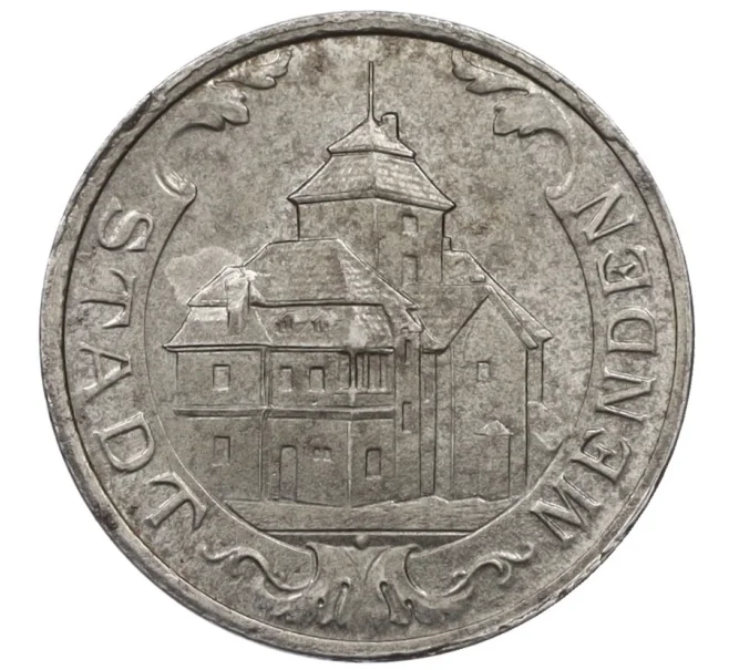 Монета 10 пфеннигов 1920 года Германия — город Менден (Нотгельд) (Артикул K12-21549)