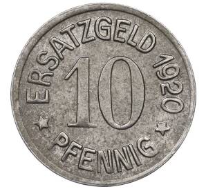 10 пфеннигов 1920 года Германия — город Цайц (Нотгельд)