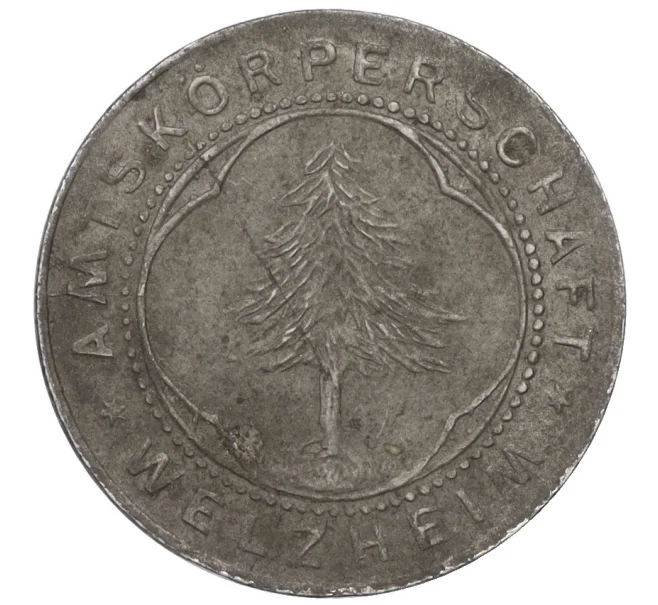 Монета 10 пфеннигов 1918 года Германия — город Вельцхайм (Нотгельд) (Артикул K12-21563)