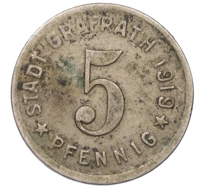 Монета 5 пфеннигов 1919 года Германия — город Графрат (Нотгельд) (Артикул K12-21568)