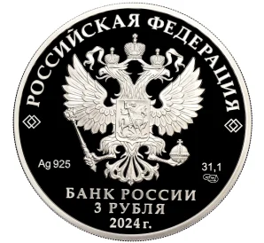 3 рубля 2024 года СПМД «1000-летие города Суздаль»