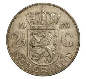 2 1/2 гульдена 1959 года Нидерланды — Фото №1