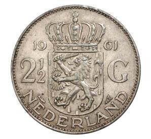 2 1/2 гульдена 1961 года Нидерланды — Фото №1