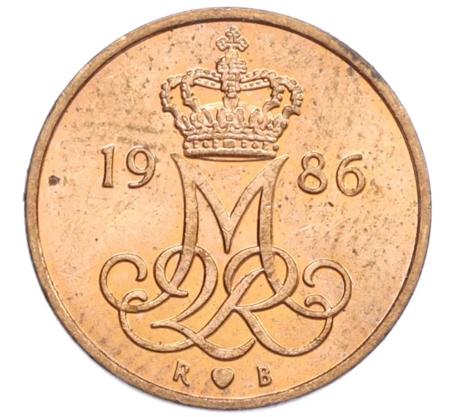 Монета 5 эре 1986 года Дания (Артикул K12-21479)