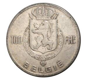 100 франков 1949 года Бельгия — Надпись на фламандском (BELGIE) — Фото №2