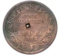 Монета 1/4 анны 1862 года Британская Индия (Отверстие) (Артикул K12-21643)