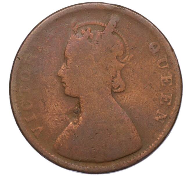 Монета 1/2 анны 1862 года Британская Ост-Индская компания (Артикул K12-21665)