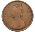 Монета 1/2 анны 1862 года Британская Ост-Индская компания (Артикул K12-21668)