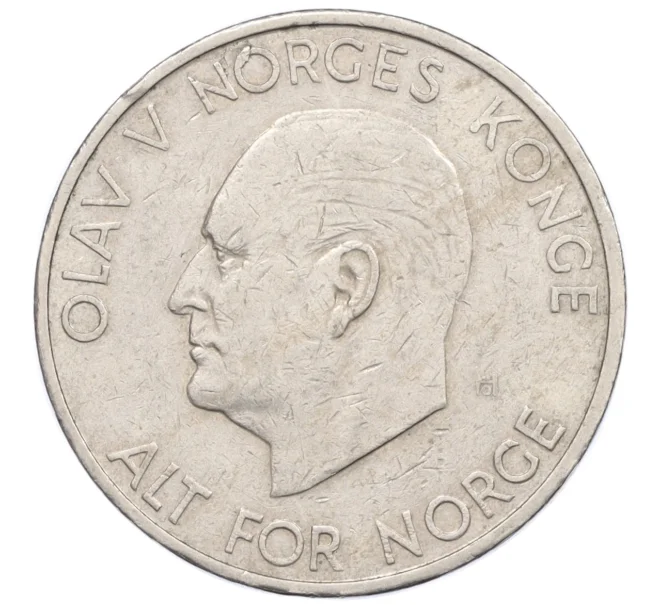 Монета 5 крон 1972 года Норвегия (Артикул K12-21348)