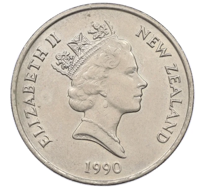 Монета 20 центов 1990 года Новая Зеландия (Артикул K12-21363)