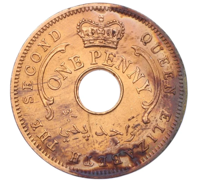 Монета 1 пенни 1959 года Британская Нигерия (Артикул K12-21371)