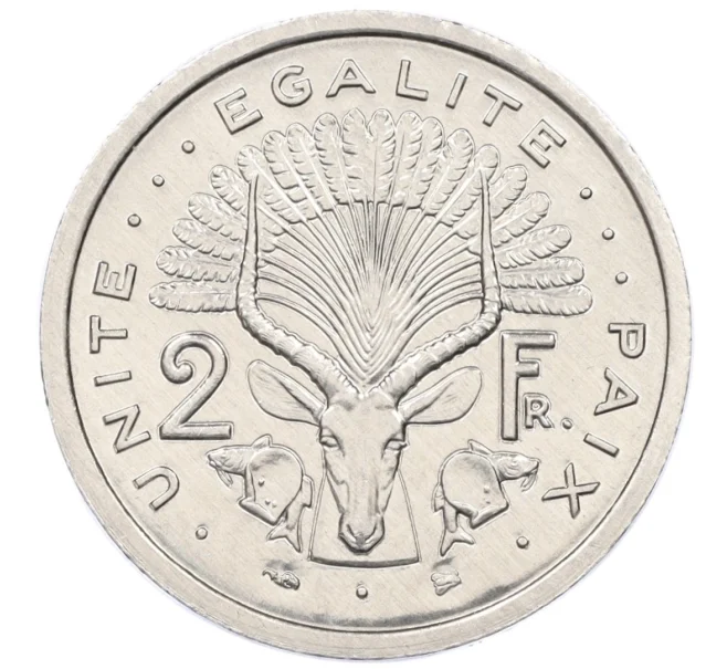 Монета 2 франка 1999 года Джибути (Артикул K12-21375)