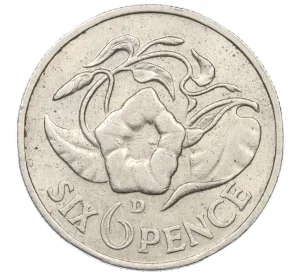 6 пенсов 1964 года Замбия