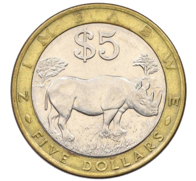 Монета 5 долларов 2001 года Зимбабве (Артикул K12-21389)