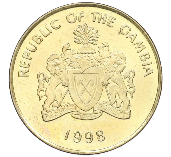 Монета 10 бутутов 1998 года Гамбия (Артикул K12-21738)