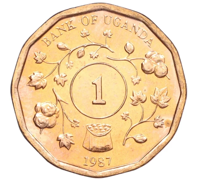 Монета 1 шиллинг 1987 года Уганда (Артикул K12-21742)
