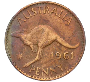 1 пенни 1961 года Австралия