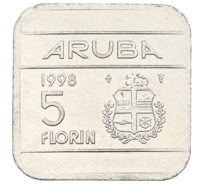 Монета 5 флоринов 1998 года Аруба (Артикул K12-21834)