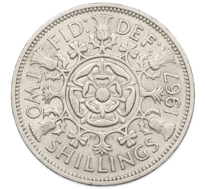 Монета 2 шиллинга 1967 года Великобритания (Артикул K12-21861)