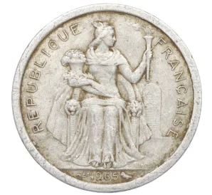 1 франк 1965 года Французская Полинезия