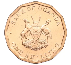 1 шиллинг 1987 года Уганда